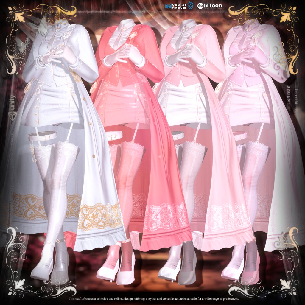 👉 【9アバター対応】貴族風エレガント制服セット 👑✨ | Aristocratic Uniform