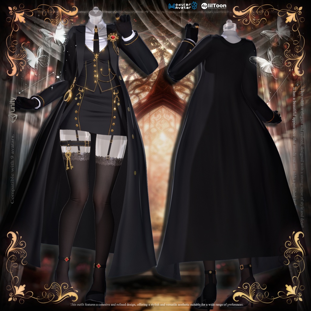 👉 【9アバター対応】貴族風エレガント制服セット 👑✨ | Aristocratic Uniform