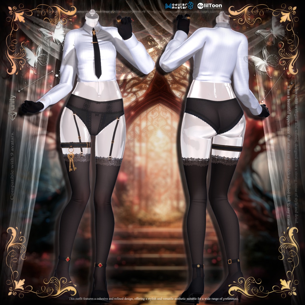 👉 【9アバター対応】貴族風エレガント制服セット 👑✨ | Aristocratic Uniform