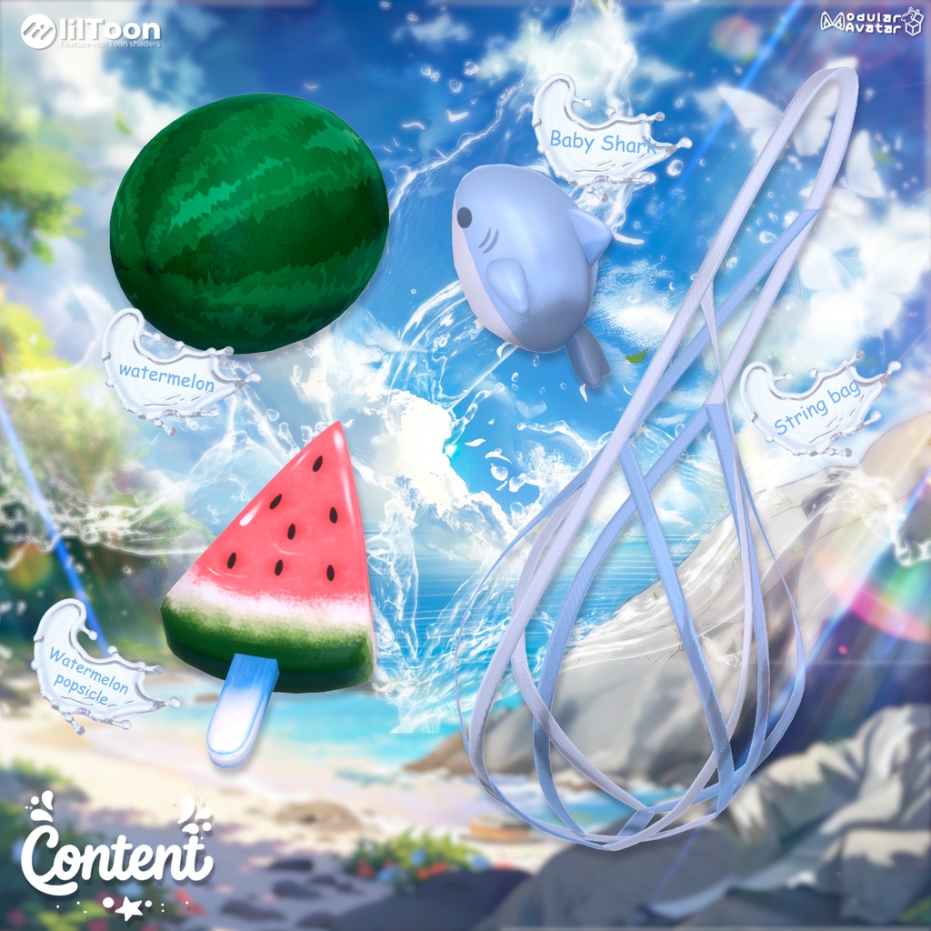 🌊【11アバター対応】 シャーキーサマー | Sharky Summer ☀️