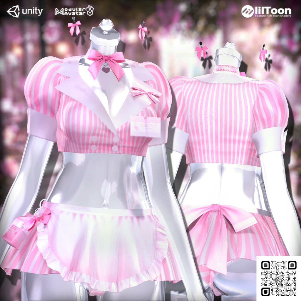 ☕【10アバター対応】🍯 はちみつメイドセット | Honey Maid Set 🎀