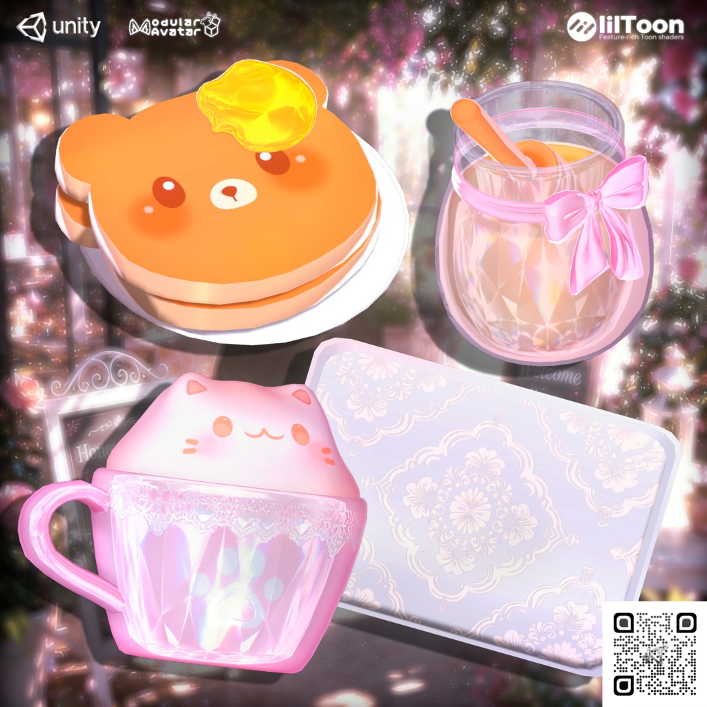 ☕【10アバター対応】🍯 はちみつメイドセット | Honey Maid Set 🎀
