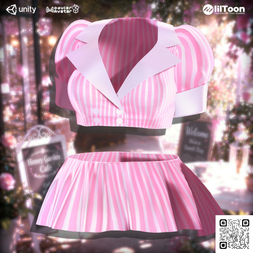 ☕【10アバター対応】🍯 はちみつメイドセット | Honey Maid Set 🎀