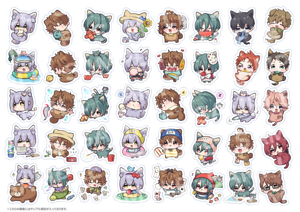 にゃつにゃおちゃんとおともだち・アクリルキーホルダー40個セット
