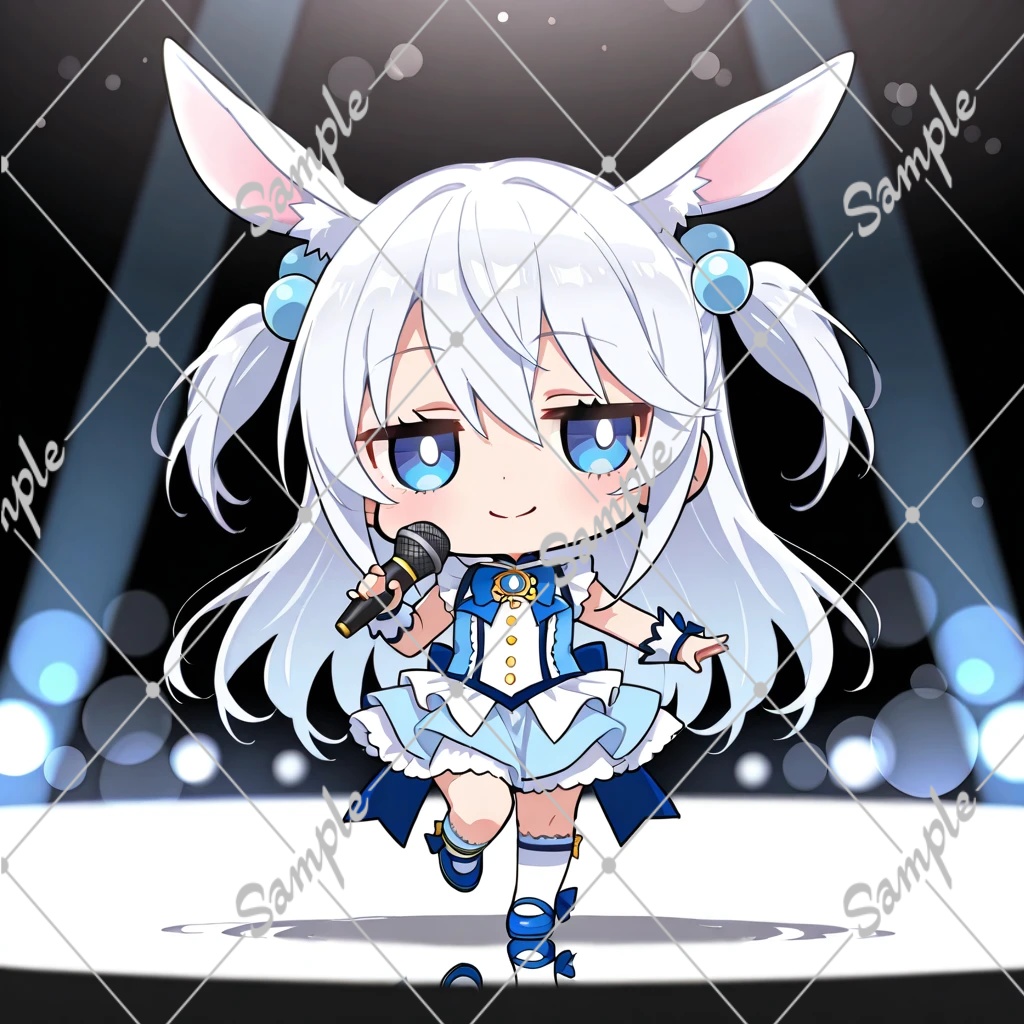 AI生成ちびキャラアイコン　アイドル1