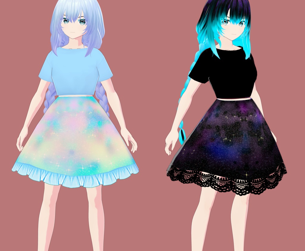 ギャラクシースカート+サマースカート  Galaxy skirt + Summer skirt