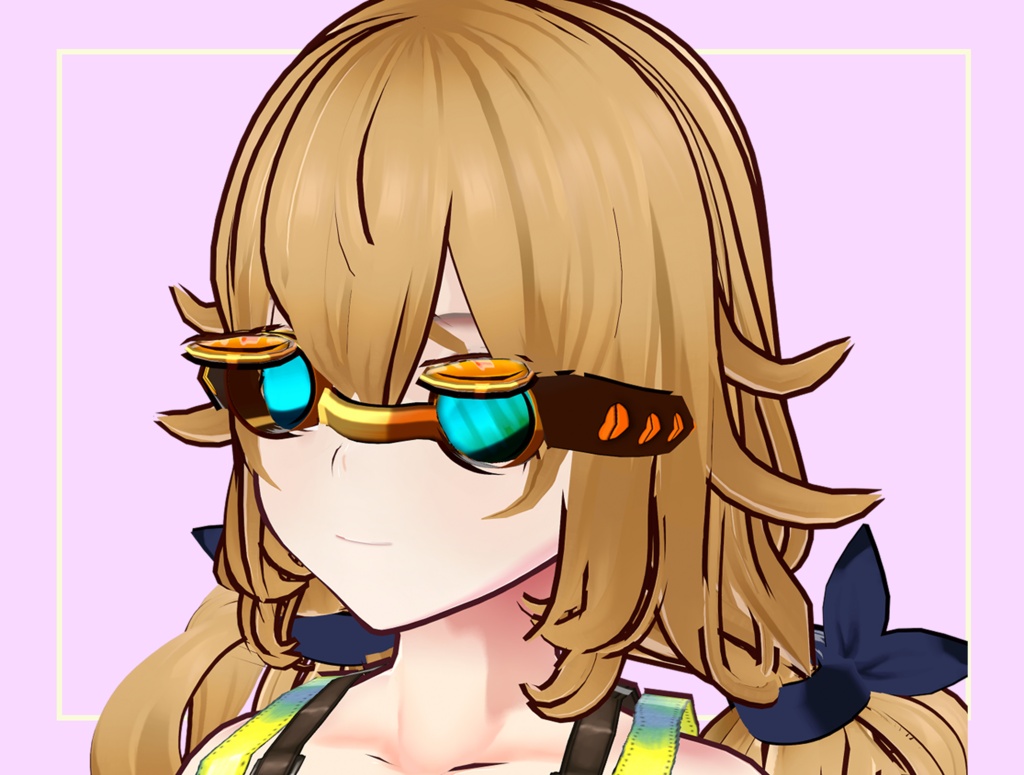 【VRoid】3-in-1 Steampunk Goggles Pack (Ahoge) / スチームパンクゴーグルセット