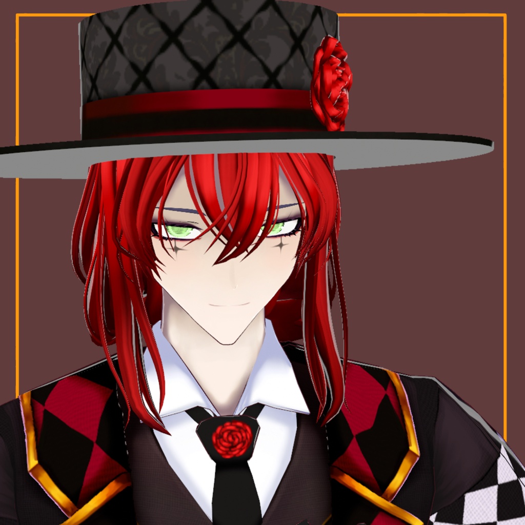 Gothic Victorian Joker | Male VRoid Model | 2 variants ゴシック・ヴィクトリアンジョーカー|男性VRoidモデル