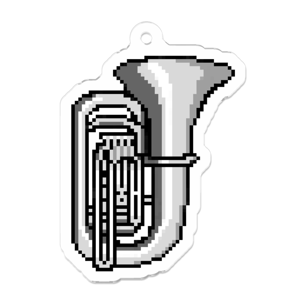 チューバ(ドット絵) グレー