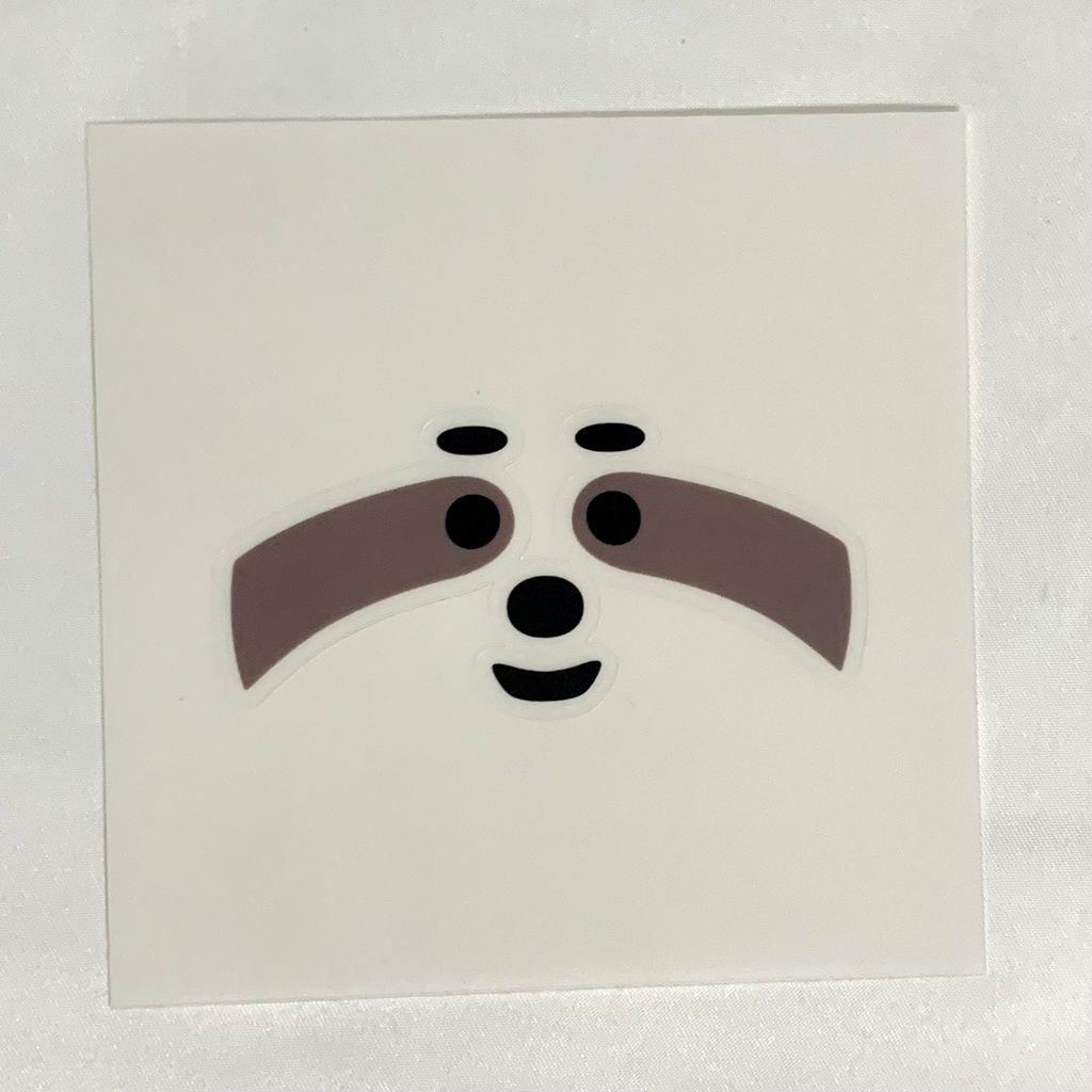 slothフェイスクリアステッカー(大)