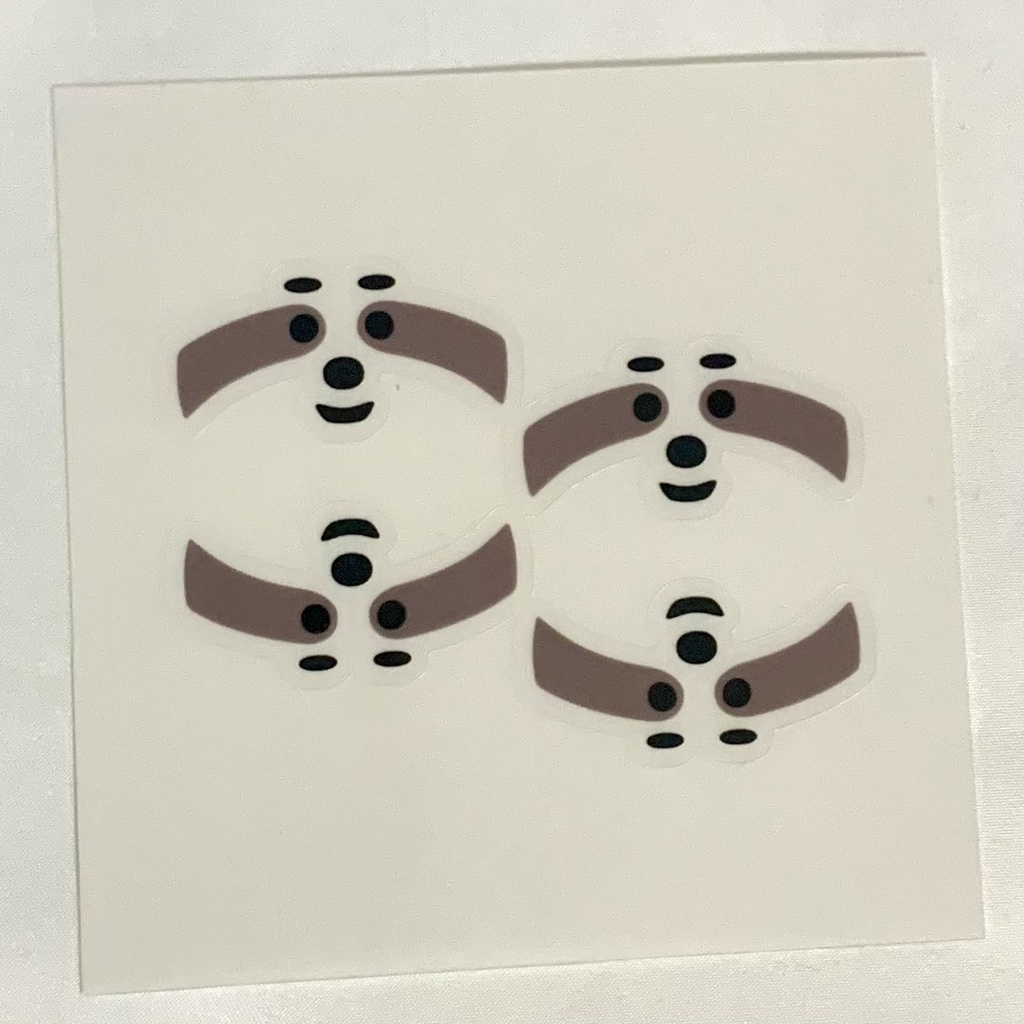 slothフェイスクリアステッカー(小)