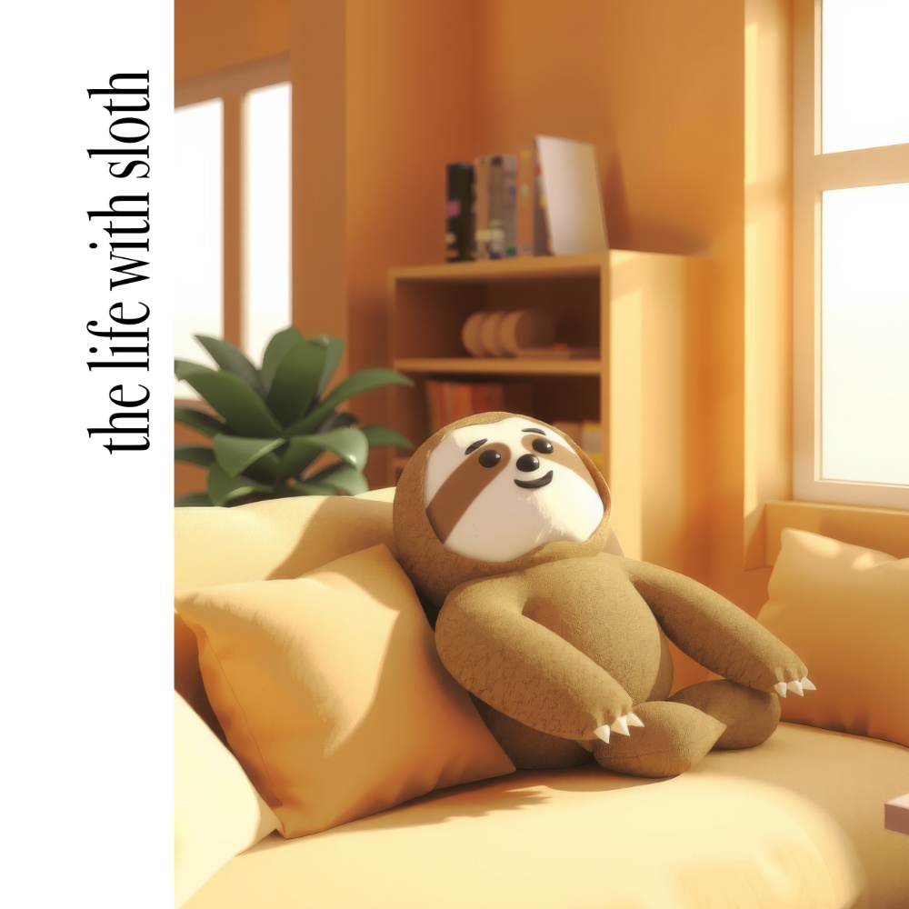 写真集『the life with sloth』｜slothグッズAIアート