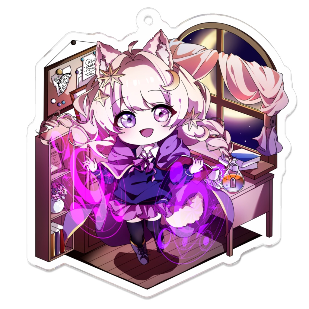 【紫月夜堂オープン記念グッズ】マジカルクロアちゃんアクリルキーホルダー