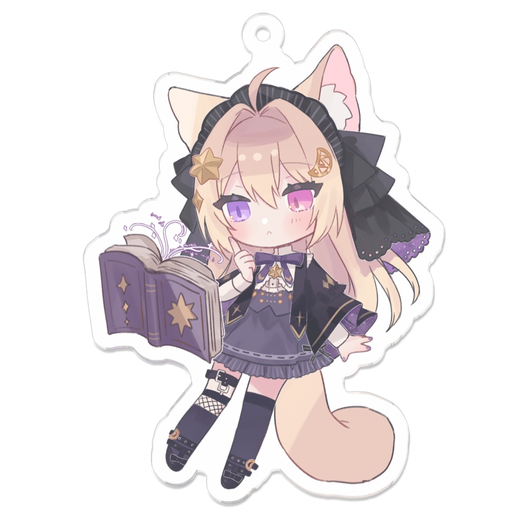 【新モデルお披露目記念】魔導書クロアちゃんアクリルキーホルダー