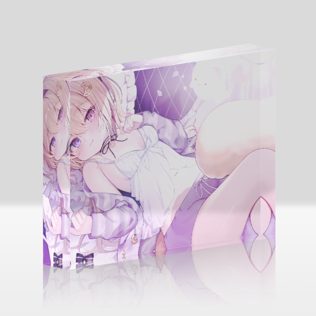 【3周年記念グッズ】紫月夜クロア🌙💭アクリルブロック