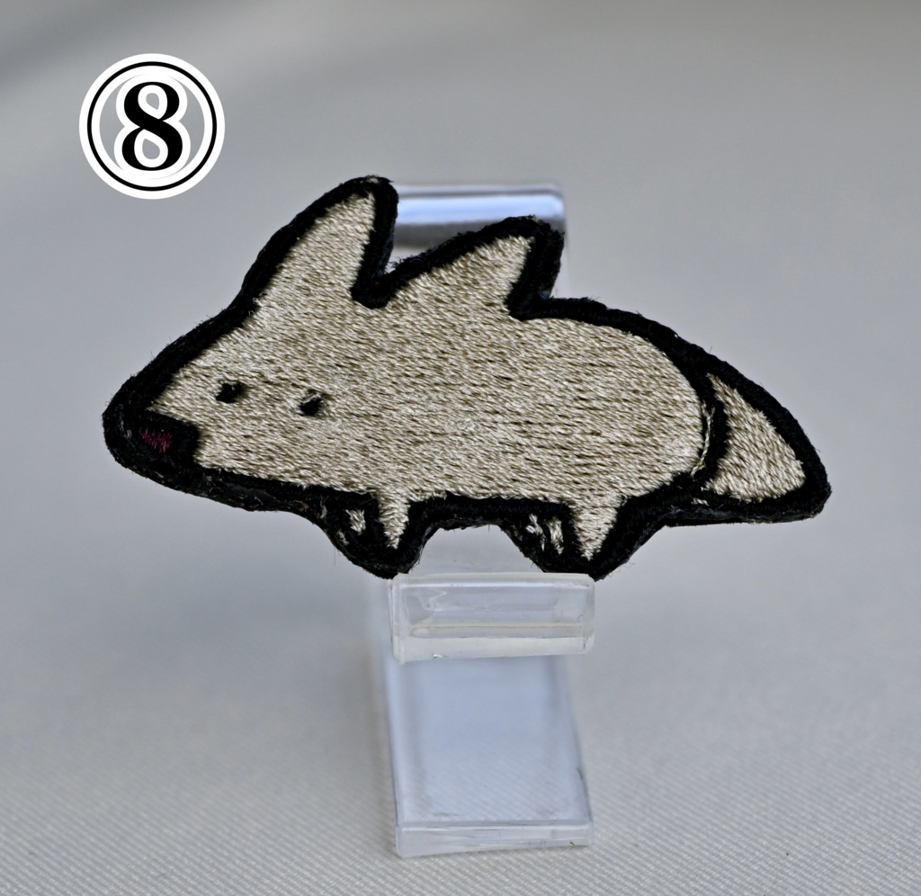 刺繍バッジ ほそいぬシリーズ のーまるほそいぬ