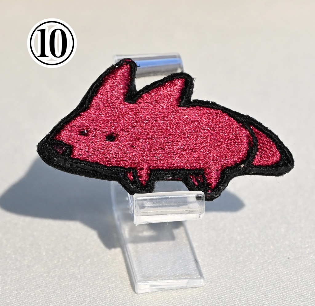 刺繍バッジ ほそいぬシリーズ のーまるほそいぬ