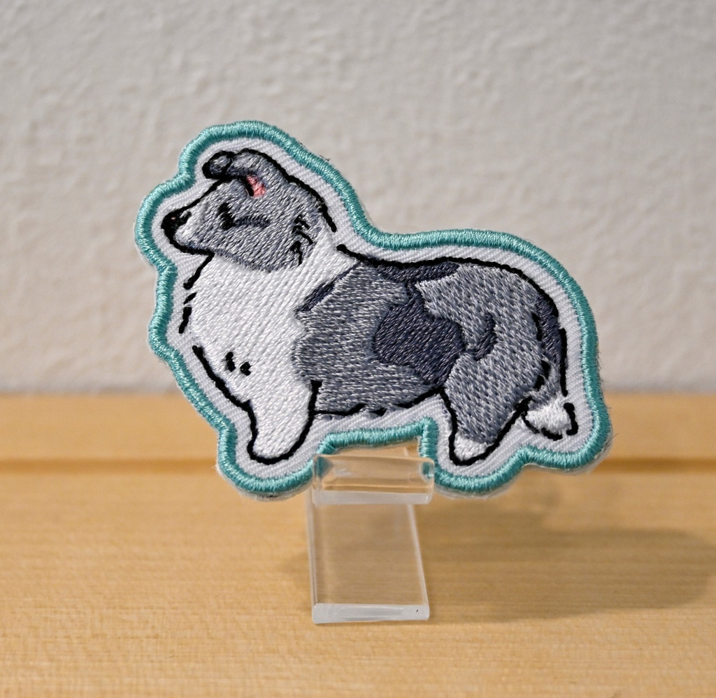 よこむきシェルティ バイブルー 刺繍グッズ