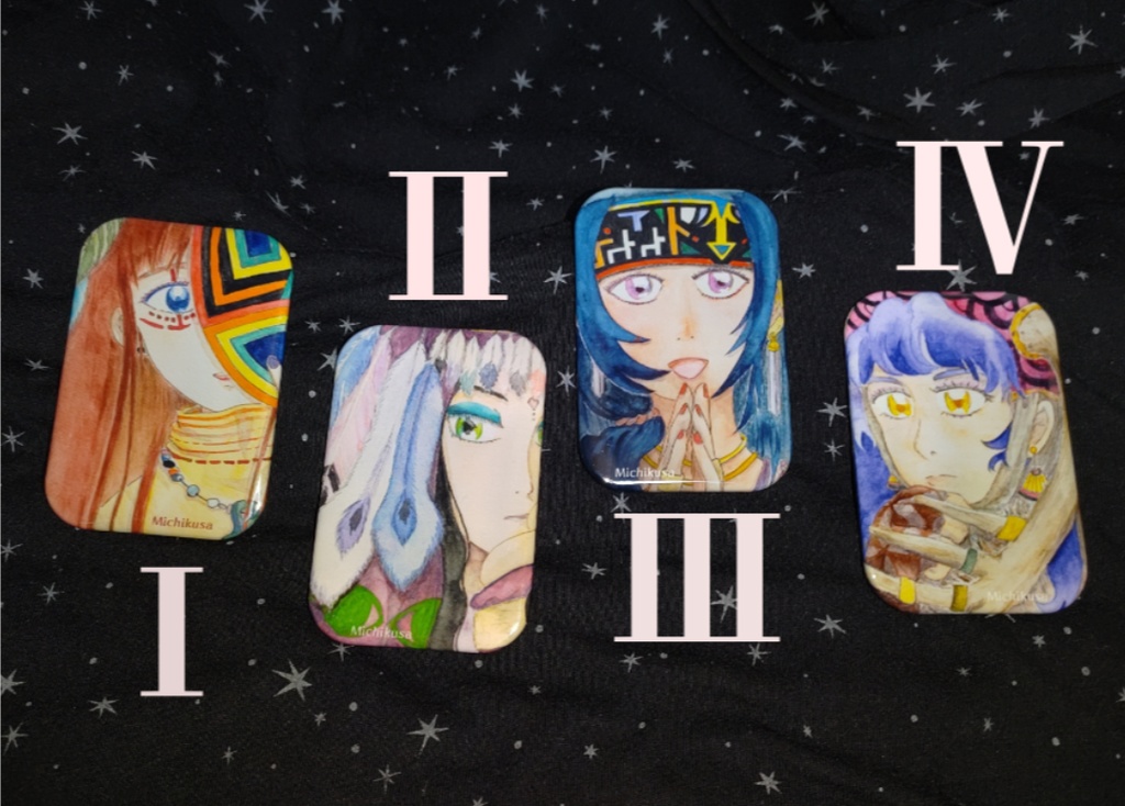 【缶バッジ】「空想民族」シリーズ