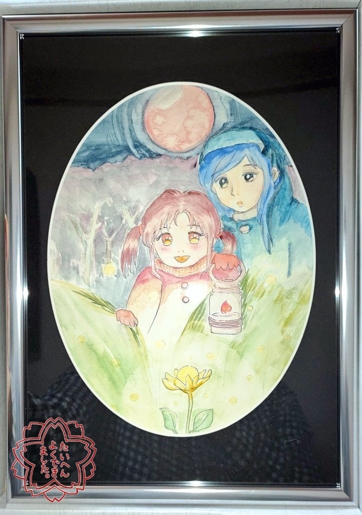 水彩画 絵画 原画『夏色の花々』