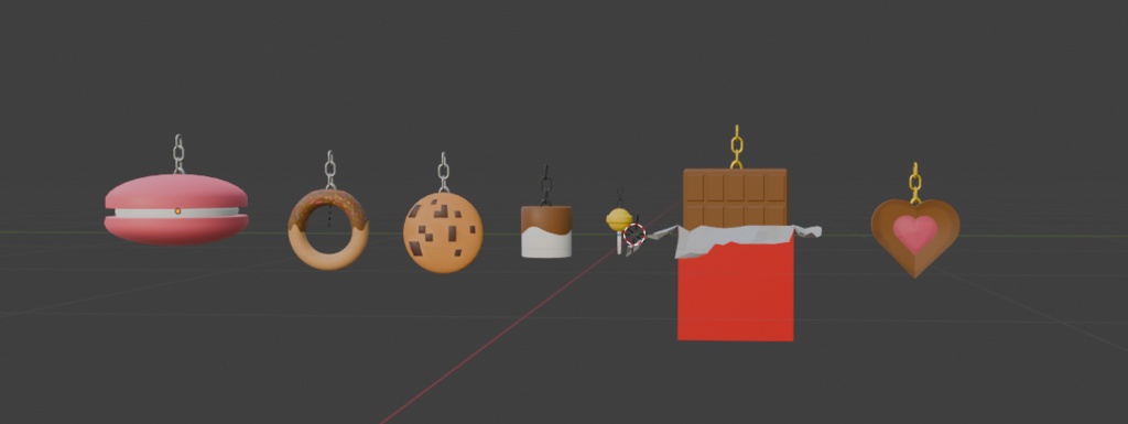 バレンタイン向け!!7つのお菓子なアクセサリー(ピアスとヘアピン)