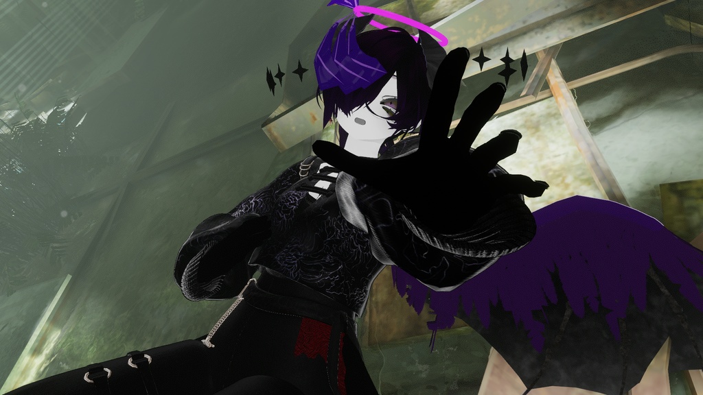 翼で目隠しができるヘイロー