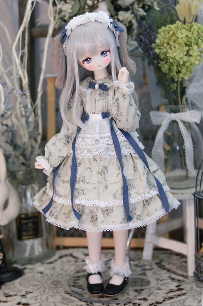 ロージーラビットワンピースセット(ブルー)