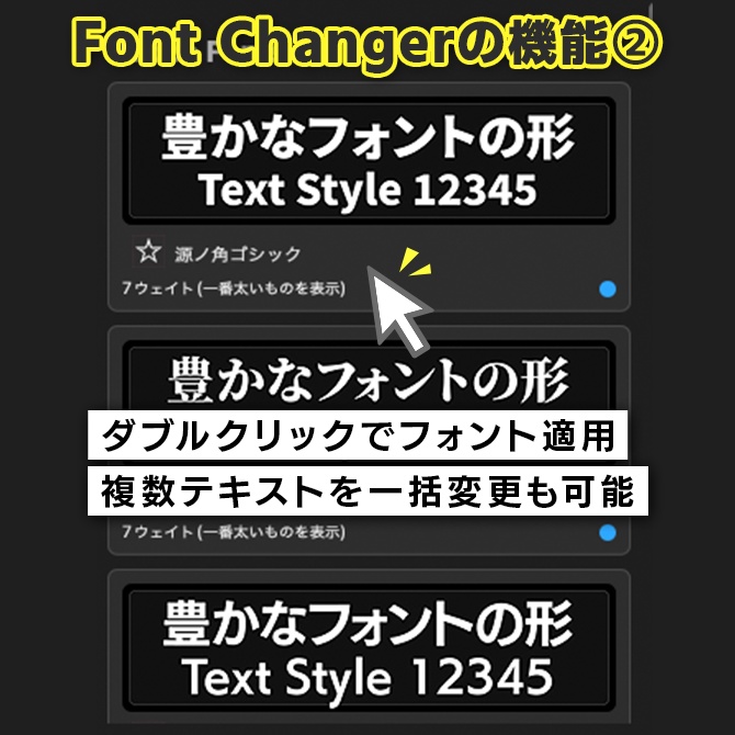 【フォント選びが楽になる】Photoshop用フォント適用プラグインFont Changer【V1】