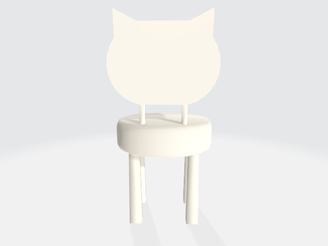 ねこ型背もたれのいす