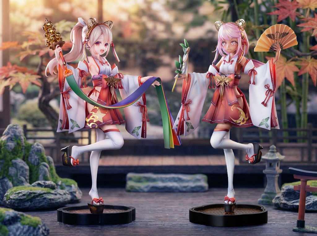 巫女服イリヤ&巫女服クロエ