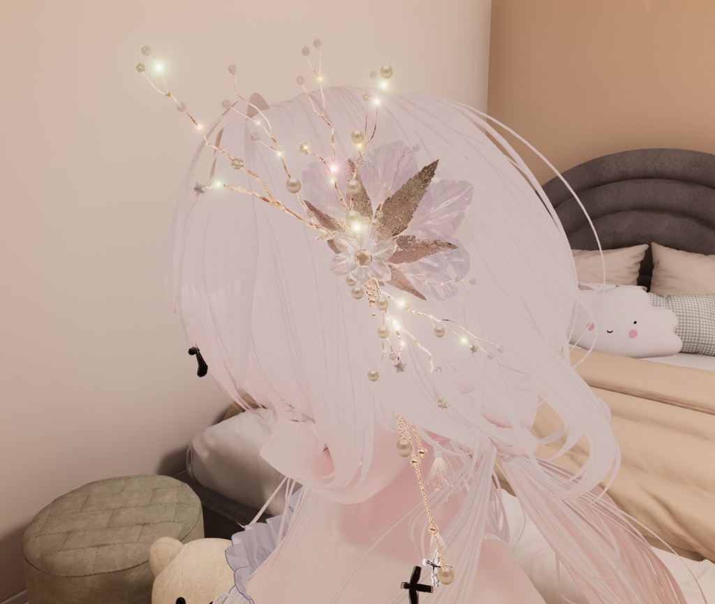 『Coral Flower🌸』Harirpin+earingヘアピンイヤリング