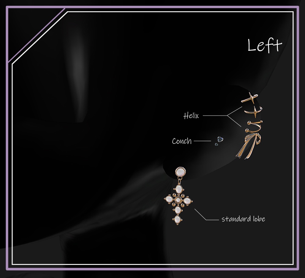 【7アバター対応】 ε❤️зHeart Piercing ε❤️з