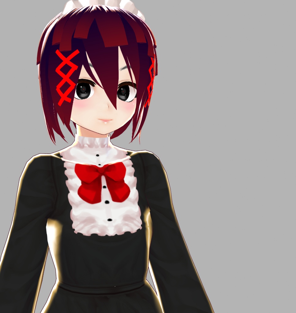 【VRoid用】メイド風ワンピース