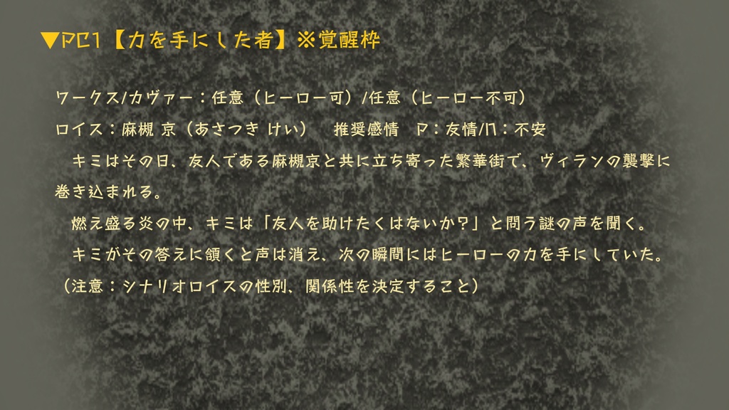 DX3rd レネゲイドウォーシナリオ「燃ゆる心は誰が為に」
