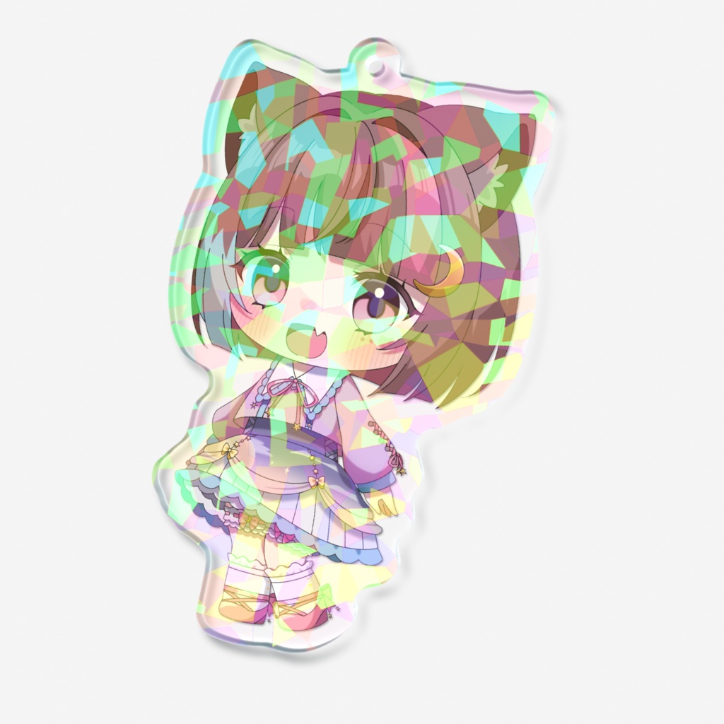 【常設販売】猫谷ここな キラキラ🌟ホログラムキーホルダー