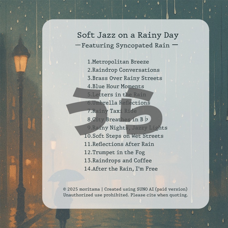 Soft Jazz on a Rainy Day #music