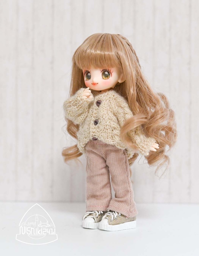 リブ風フレアパンツ