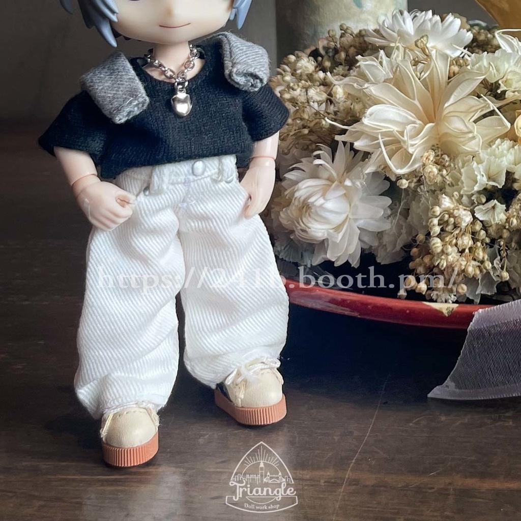 カラーワイドデニムパンツ