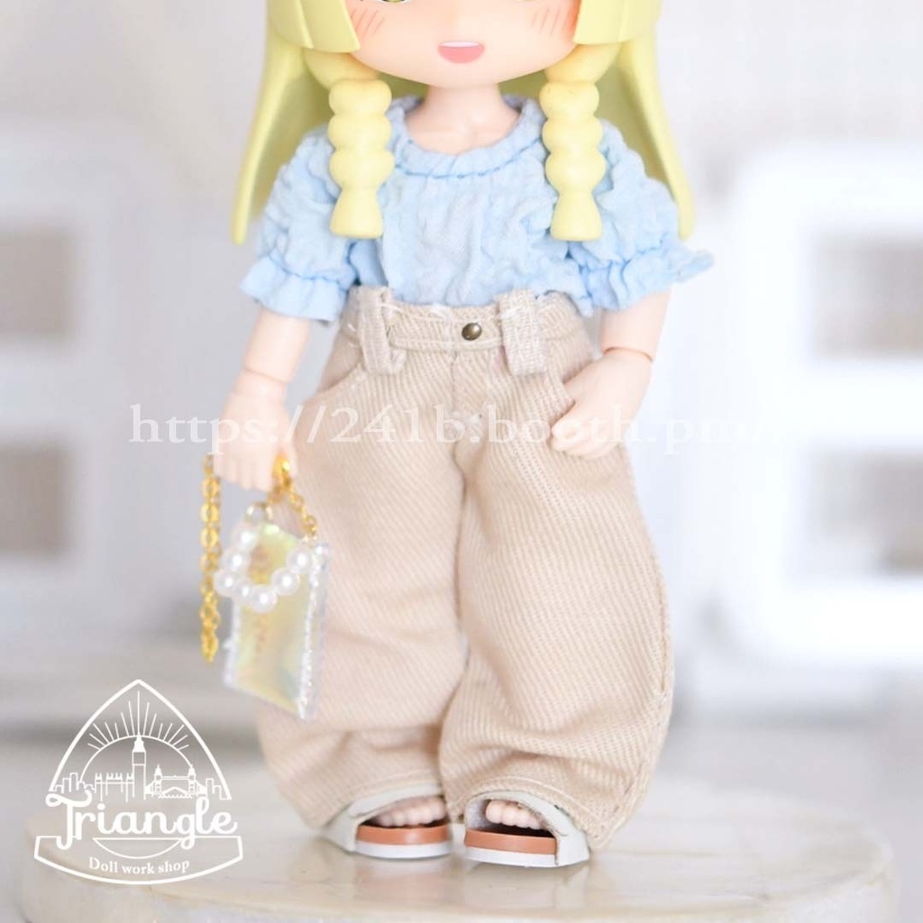 カラーワイドデニムパンツ