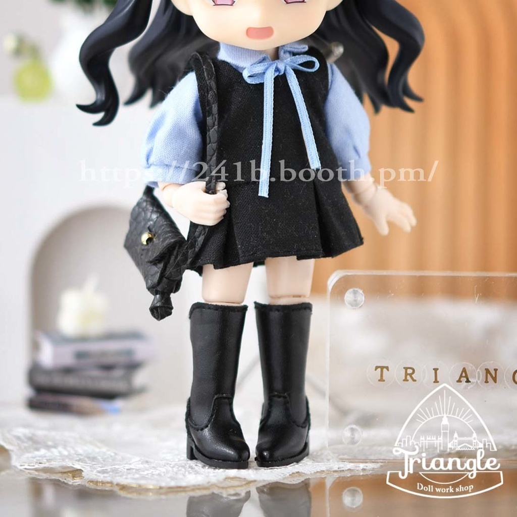 シャツ+ボックスプリーツジャンパースカート