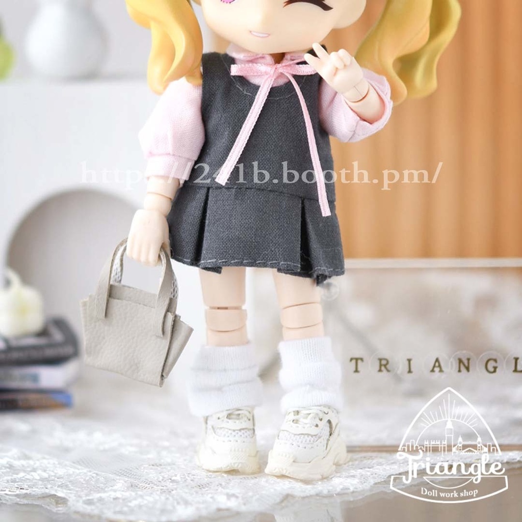 シャツ+ボックスプリーツジャンパースカート