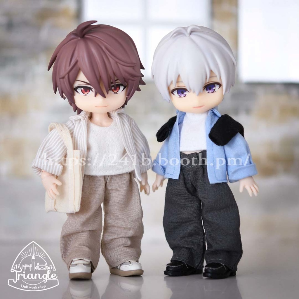 シャツ+ベスト+ワイドパンツ