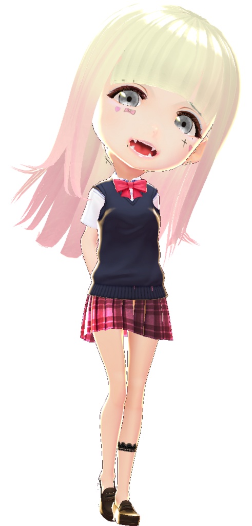 【配布あり】バンギャメイク、バンギャ制服コーデセット【VRoid】