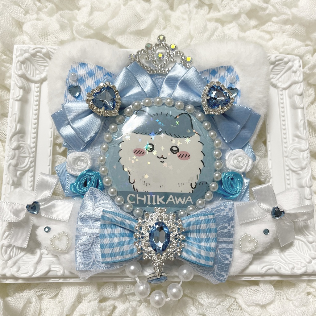 猫耳 痛ロゼット ねこちゃん 水色