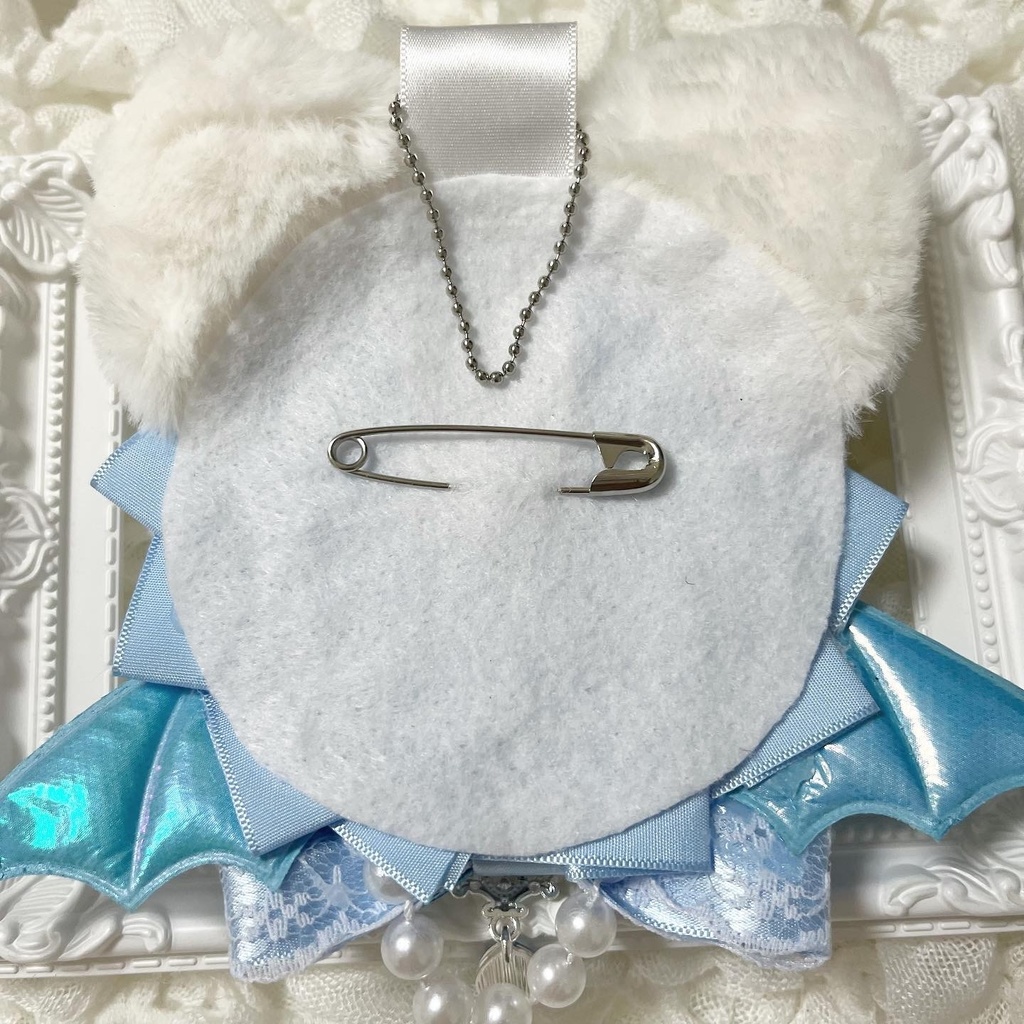 猫耳 痛ロゼット ねこちゃん 水色