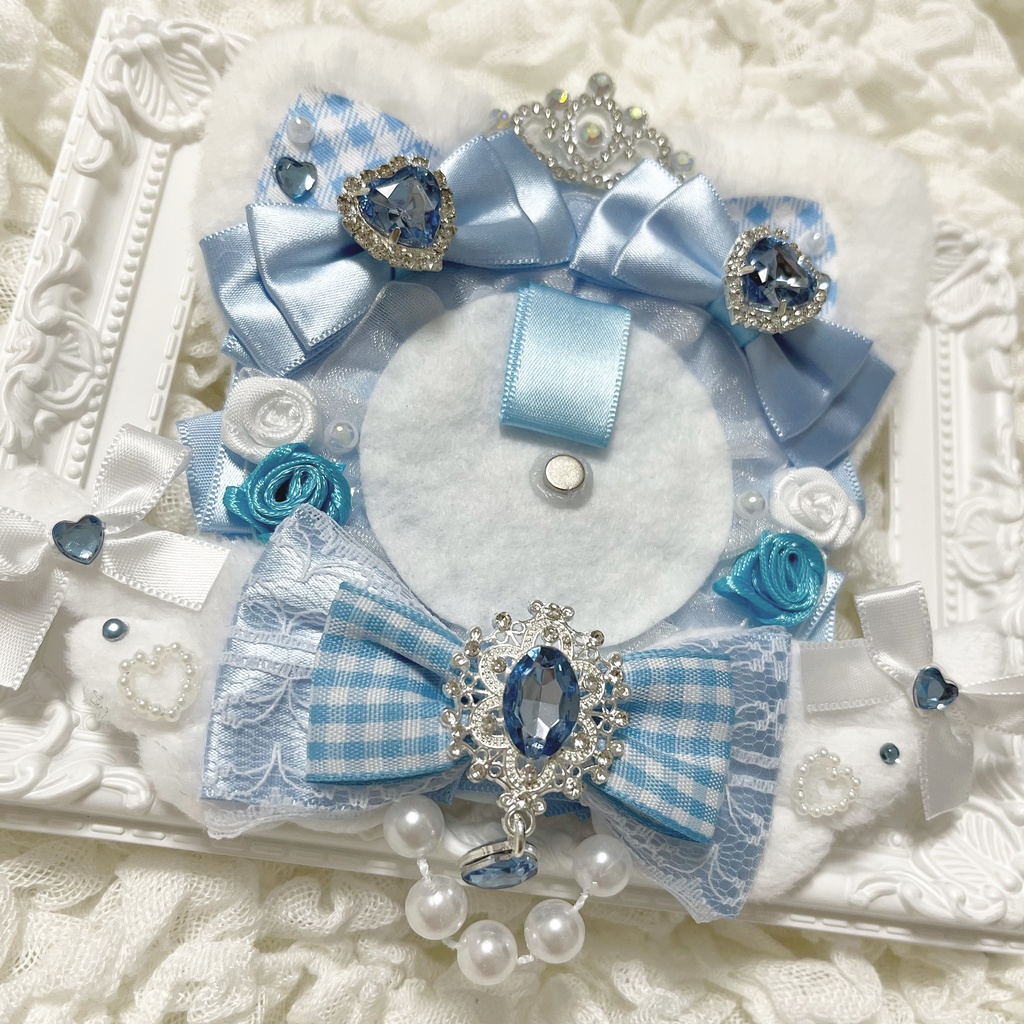 猫耳 痛ロゼット ねこちゃん 水色