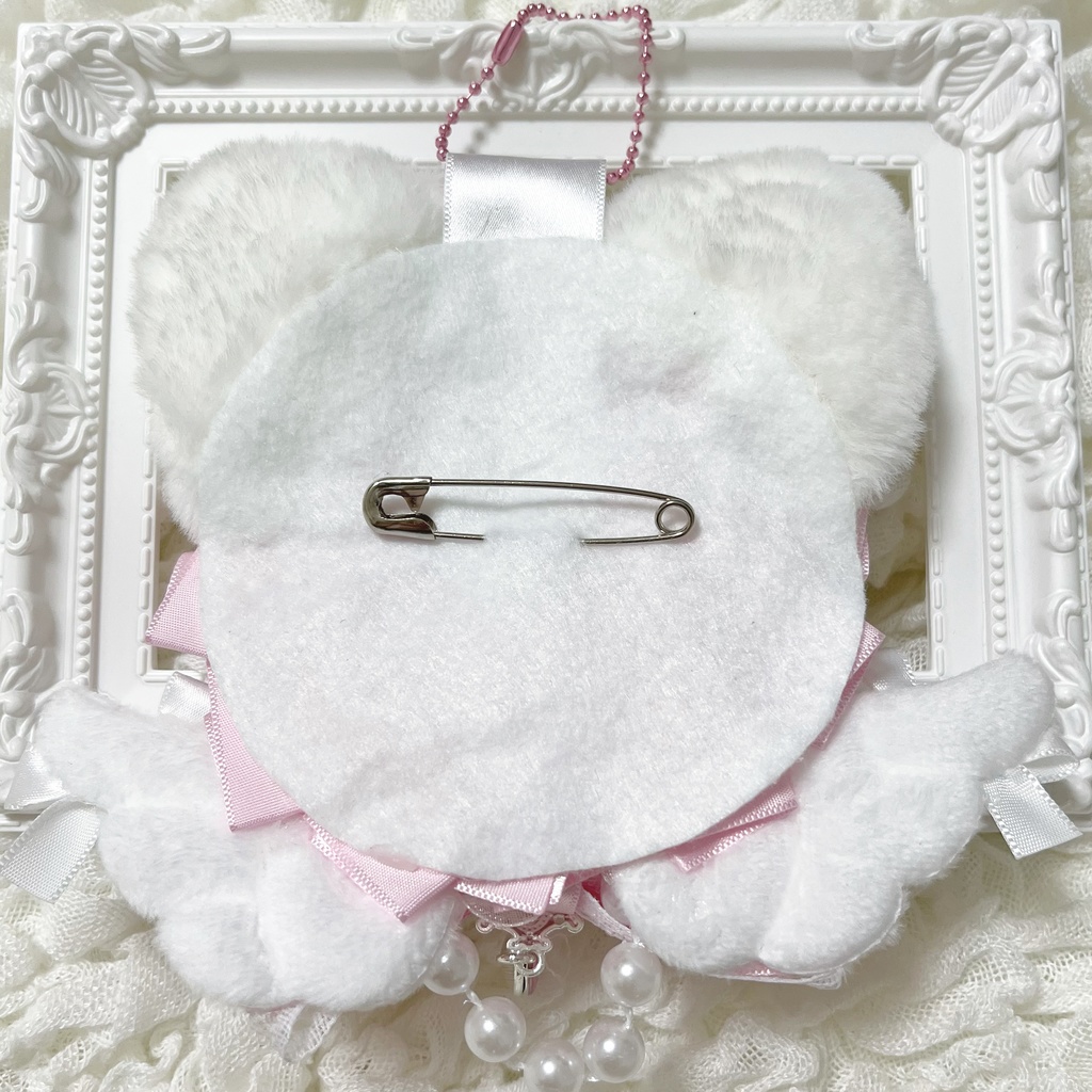 猫耳 痛ロゼット ねこちゃん ピンク