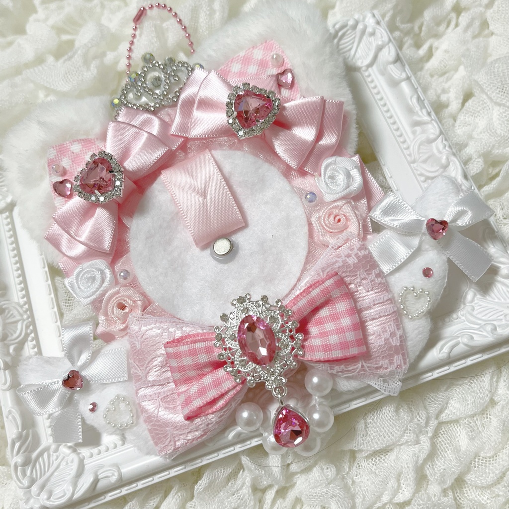 猫耳 痛ロゼット ねこちゃん ピンク