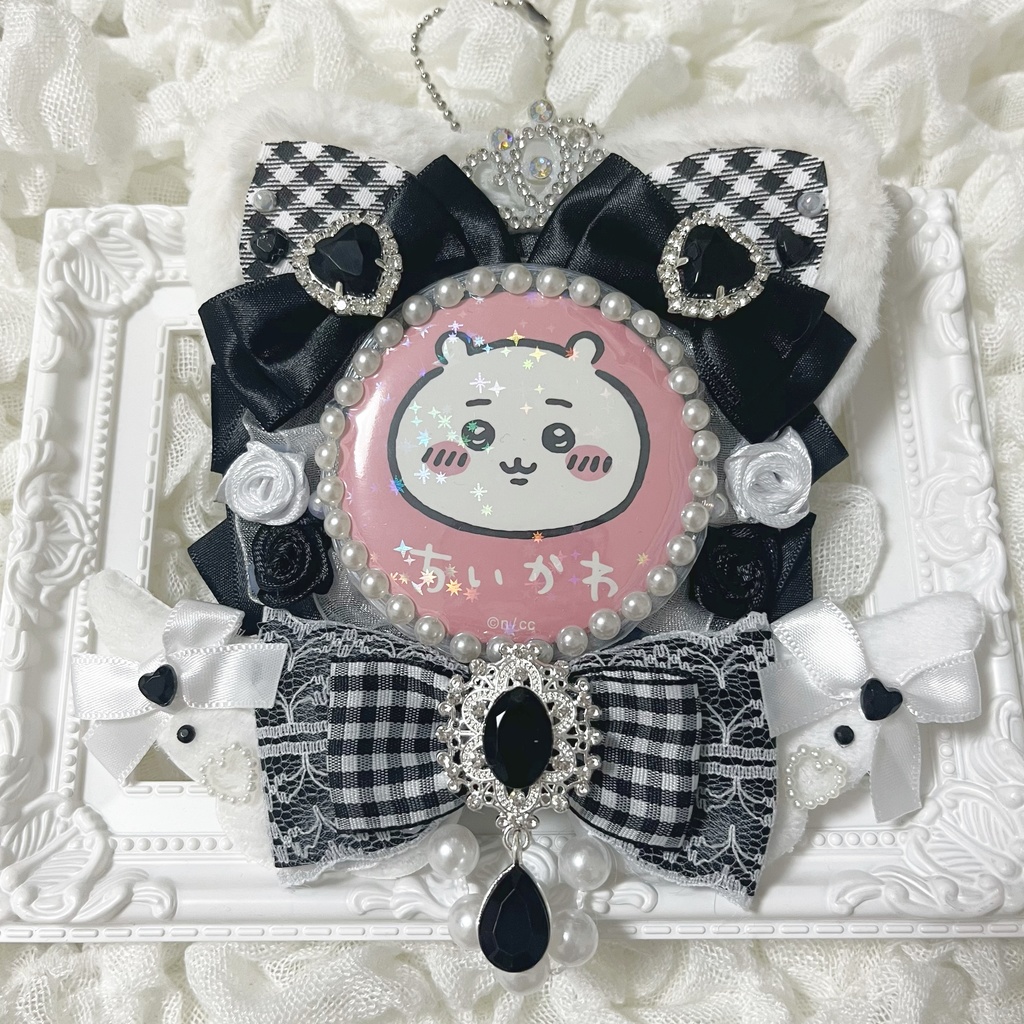 猫耳 痛ロゼット ねこちゃん 黒