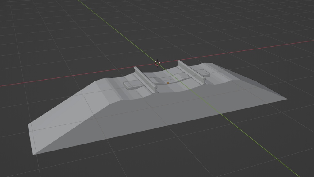 軌間1067mm 線路 3Dモデル テクスチャなし